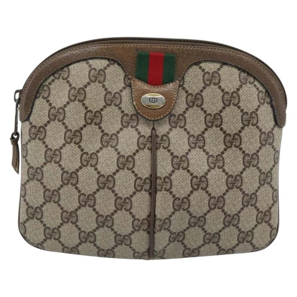 Gucci GG Supreme Web Shoulder Bag 904 Beige